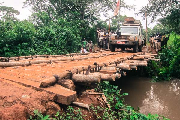 New Pont Pende, bridging Grimari and Kuango sub-prefectures in Ouaka, Central African Republic