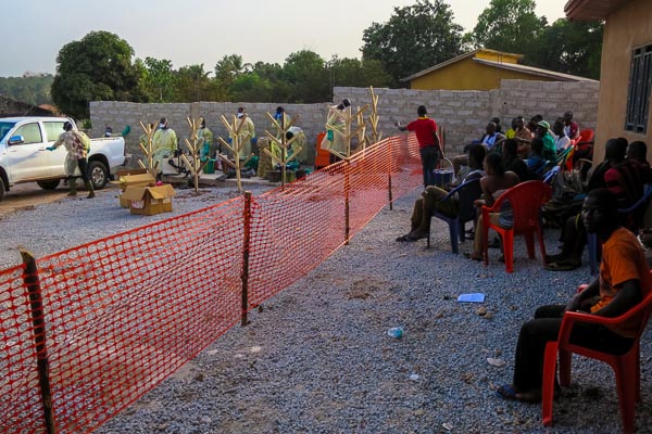 Coyah Red Cross Ebola operational base in use