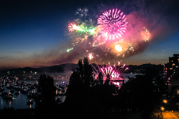 Fireworks in English Bay
