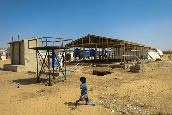 Basic maternity under construction in Maiduguri, Borno State, Nigeria
