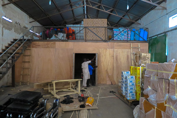 Medical storeroom under construction in Maiduguri, Borno State, Nigeria