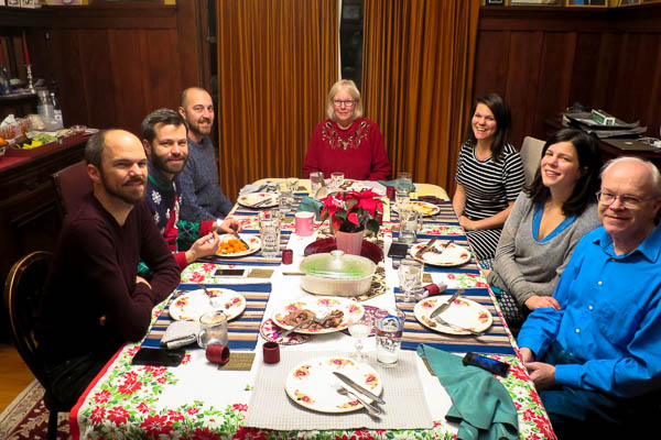 Early Christmas dinner with family in Vancouver