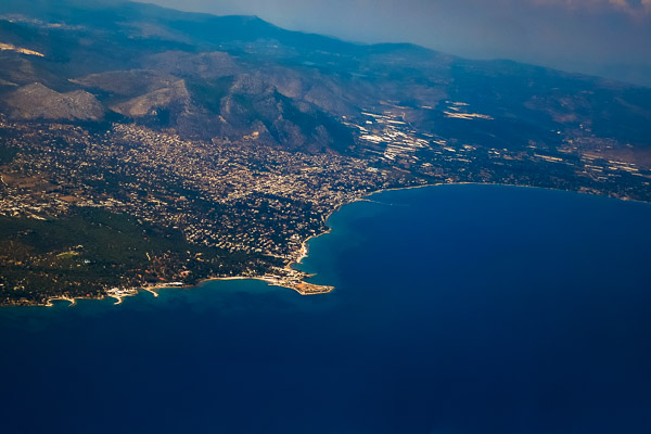 Greek coastline, south of Athens