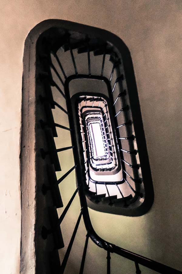 Old staircase on Passade de la Main d'Or, Paris