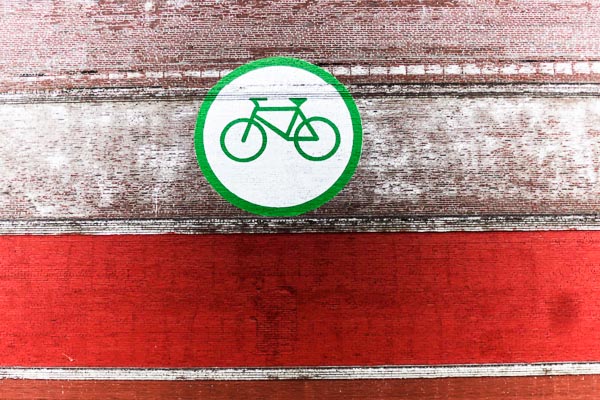 Bicycle icon in Portland, Oregon