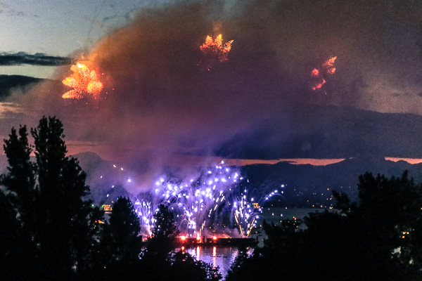 Netherlands fireworks performance over English Bay, Vancouver