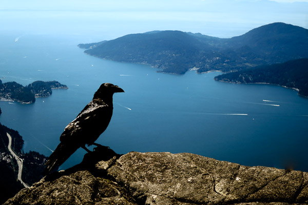 Looking down on Bowen Island from St Mark's Summit