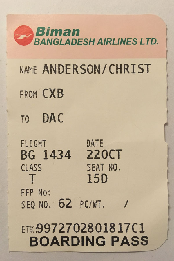 Boarding pass for my 400th flight; I