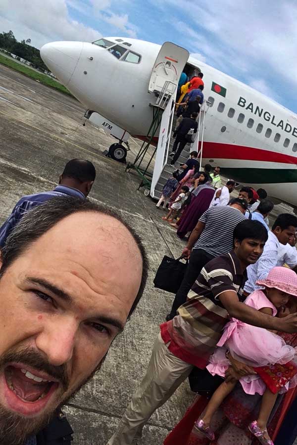 Selfie time in Cox's Bazar Airport, Bangladesh